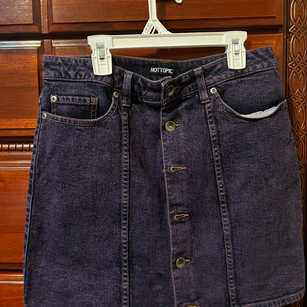 Hot Topic Denim Skirt - Purple - Medium